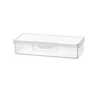 XANHOY Boîte de rangement transparente pour pinceaux de peinture, crayons, aquarelle, outils de dessin, poubelle robuste de rangement pour papeterie, étui de finition