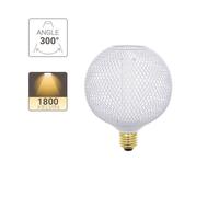 Xanlite - Ampoule Déco Cage Boule Blanc, culot E27, Hologramme, Blanc chaud - RFDHE150BCAB