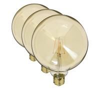 Xanlite Ampoule LED E27 Globe G125 Culot E27 - Ampoule Vintage Filament E27 LED Angle D'Éclairage 320° - Ampoule E27 Eclairage LED 3 8W Équivalant 30W - Lumière Blanche Chaude 350 Lm - RFDE400B125A