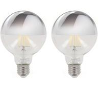 Xanlite Ampoule LED Vintage G95 Globe Culot E27 - Angle Éclairage 320°- A Filament 8W Équivalant 60W 850 Lm - Globe - Lumière Blanc Chaud- RFDE850B95TS (Lot de 2)
