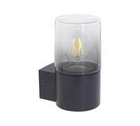 Xanlite, Applique Murale Filaire 230V au Design Moderne avec Verre Fumé, Éclairage Intérieur Élégant et Contemporain, Finition Noire Sophistiquée