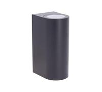 Xanlite, Applique Murale Filaire 230V avec Verre Fumé, Éclairage Intérieur Élégant et Contemporain, Design Moderne, Finition Noire Raffinée