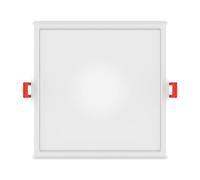 Xanlite Downlight LED carré noir ou blanc encastré avec transformateur intégré, IP20, extra plat, 1450 Lumens, CCT