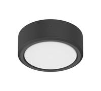 Xanlite Downlight LED rond noir avec transformateur intégré, IP44, 2 systèmes de fixation : encastré/en saillie, Extra plat, 800 Lumens, CCT