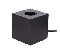 Xanlite, Lampe à Poser Cube en Métal Noir, Culot E27, Design Moderne et Élégant, Éclairage Pratique pour Bureau ou Salon, Ambiance Contemporaine