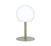 Xanlite, Lampe à Poser POP Boule Métal Rechargeable USB, Température de Couleur Réglable, Résistante IP44, Nomade avec Autonomie 8H, Finition Polie, Kaki