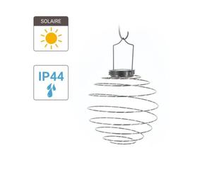 Xanlite - Lanterne Solaire Spirale IP44 - Métal - Noir - SOLASN