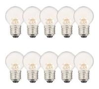 Xanlite - Lot de 10 Ampoules à filament LED P45, culot E27, 6,5W cons. (60W eq.), Blanc Chaud - RPACK10RFE806PO blanc G
