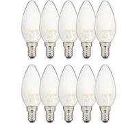 Xanlite - Lot de 10 Ampoules LED Filament B35, culot E14, 6,5W cons. (60W eq.), 2700K Blanc Chaud - RPACK10RFV806FO blanc G