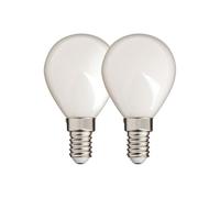 Xanlite - Lot de 2 Ampoules Filament LED P45 Opaque - Culot E27-470 Lumens - Équivalence 40W - 2700K - Blanc Chaud - Éclairage Chaleureux - Économie d'Énergie