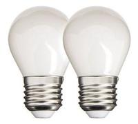 Xanlite - Lot de 2 ampoules Filament LED P45 Opaque, culot E27, 470 Lumens, équivalence 40W, 4000 Kelvins, Blanc neutre - PACK2RFE470POCW BLANC G