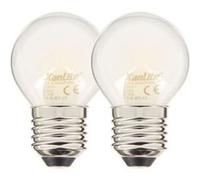 Xanlite - Lot de 2 ampoules Filament LED P45 Opaque, culot E27, 806 Lumens, conso. 9W (eq. 60W), 4000K, Blanc Neutre - PACK2RFE806POCW BLANC G