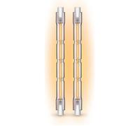 Xanlite - Lot de 2 ampoules halogènes culot R7S, 118mm, 2200 Lumens, équivalence 138 W, 2900 Kelvins, Dimmable - PACK2HR7S118118W