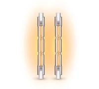 Xanlite - Lot de 2 ampoules halogènes culot R7S, 78mm, 2216 Lumens, 2900 Kelvins, Blanc chaud Dimmable - PACK2HR7S78118W TRANSPARENT G