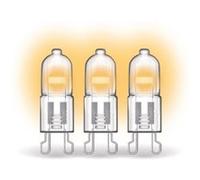 Xanlite - Lot de 3 ampoules halogènes culot G9, 410 Lumens, 30W, 2700 Kelvins, Blanc chaud Dimmable - PACK3HG930W TRANSPARENT G