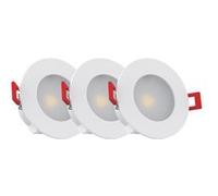 Xanlite - Lot de 3 Spots Encastrables LED Intégrés - IP 65 pour salle de bain - cons. 4,7W (eq. 50W) - 345 lumens - Blanc neutre - PACK3SEL345CWIP BLANC G