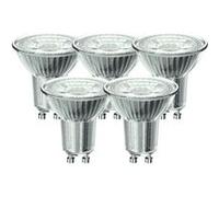 Xanlite - Lot x5 Ampoules LED spot, culot GU10, conso 4,8 W, eq. 50 W, blanc neutre - PACK5RCXG50SCW BLANC G