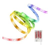 Xanlite LSAK1PIRVB Ruban Lumineux LED-3 Piles incluses-1 mètre-345 Lumens-Autonomie 28 Heures-Mod de Fixation par Adhésif-Multicolore-Couleurs 20 Variations, Blanc