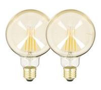 Xanlite - Pack de 2 Ampoules à filament LED Vintage B95, Ambrées, culot E27, 806 Lumens, Blanc chaud - PACK2RFDE800B95A MULTIPLE G