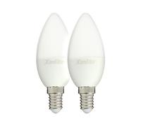 Xanlite PACK2EV470F Lot De 2 Flamme E14-Ampoule Angle D'Éclairage 250 LED 5W Équivalant 40W-Ampoule Petit Culot À Vis 470 Lumens-Lumière Blanc Chaud-PACK2EV470F Plastique + Verre E14 5 W 2700 K