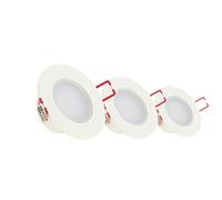 Xanlite - Lot de 3 Spots Encastrables LED Intégrés - IP 65 pour salle de bain - cons. 4,7W (eq. 50W) - 345 lumens - Blanc neutre - PACK3SEL345CWIP BLANC G