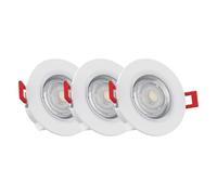 Xanlite, PACK3SEL345D, Lot de 3 Spots LED Encastrables, Dimmables, Blanc Chaud