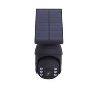 Xanlite Projecteur caméra factice solaire noir LED avec détecteur de mouvement, 250 lumens, 5000 K, Blanc froid