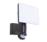 Xanlite - Projecteur Mural Noir LED - IP44 - Détecteur de Mouvement - 3000 Lumens - Équivalence 180 W - 5000K Blanc Froid - Éclairage Extérieur Sécurisé