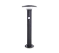Xanlite SO1711 Borne LED Solaire, à détecteur de Mouvement, 3 Modes, éclairage Puissant, 400 lumens Max, 3 Unité (Lot de 1), Noir
