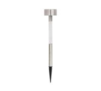 Xanlite - SOBAB1RVB - Balise à Piquet - Solaire - LED RVB - IP44 - Autonomie 8h - Lumière Blanc chaud - Couleur Gris Métalique - Finition Métal/Verre Acrylique