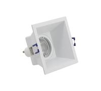 Xanlite SP50CPB Spot LED-Ampoule GU10 incluses-Encastrables Température lumière 2700 K-50W-Carré Profond Blanc IP20, 50 W, Blanc