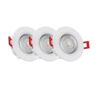 Xanlite - Yantec PACK3SEL345 Lumineux Plafonnier encastré-Lampe LED encastrable Plafond-Lot de 3 Spots intégrés-Métal Chaud-PACK3SEL345 Xanlite, mÃtal, 50 W, Blanc Chaud