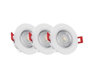 Xanlite - Yantec PACK3SEL345 Lumineux Plafonnier encastré-Lampe LED encastrable Plafond-Lot de 3 Spots intégrés-Métal Chaud-PACK3SEL345 Xanlite, mÃtal, 50 W, Blanc Chaud