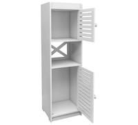 XANNI Armoire Salle de Bain en Polypropylène, Armoire de Salle de Bain étroite, Résistant à l'usure, Étanche, Placard avec Porte, Blanc (H 22 * 20 * 75cm)
