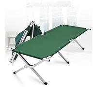 XANNI Lit Pliable, Aluminium Lit de Camp, Charge 150 kg, pour l'extérieur, Le Camping, Les Voyages, La Maison, 190 * 42 cm (Vert)