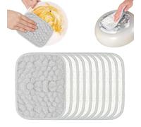 Xanthelle Schwammtücher, Lot de 12 Chiffons de Cuisine, éponge en Acier & Chiffon pâte, lingettes de Nettoyage Double Face pour casseroles, Coton & Fil
