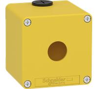 XAPK1501 - Boîtier vide, métal, jaune, arrêt d'urgence, 1 emplacement de co