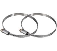 Xavax Colliers de serrage (jeu de 2 colliers de serrage avec entraînement par vis sans fin, plage de serrage 110 - 130 mm, largeur de courroie 9 mm) Argent