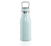 Xavax Gourde 500 ml (bouteille isotherme à double paroi chaude 7 h, froid 9 h, bouteille isotherme anti-fuite et adaptée aux boissons gazeuses, gourde en acier inoxydable avec bouchon à vis) bleu