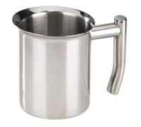Xavax Pot à lait en inox (en acier inoxydable, 400 ml, cuiseur à lait à mousser, bord large pour verser en coulant, convient pour les cafetières ou pour la cuisson au four) Argent
