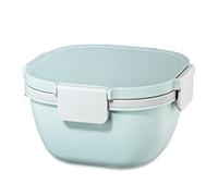 Xavax - Set To go pour salade avec 3 compartiments avec fourchette, 1400 ml, bleu pastel/gris