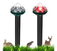 XAVURO 2pcs Répulsifs Solaires Anti-Taupes et Campagnols avec Lumière LED | Ultrasons et Vibrations, Étanche IP65,pour Jardin et Pelouse-2pcs Répulsif Chat Ultrason,Répulsif Efficace et Sû