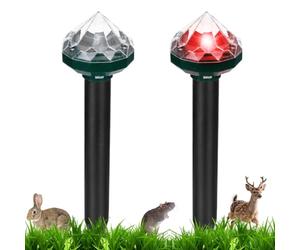 XAVURO 2pcs Répulsifs Solaires Anti-Taupes et Campagnols avec Lumière LED | Ultrasons et Vibrations, Étanche IP65,pour Jardin et Pelouse-2pcs Répulsif Chat Ultrason,Répulsif Efficace et Sû
