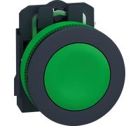 XB5FA31 - Bouton-poussoir, complet, encastré, plastique, vert, 30 mm, 1S,
