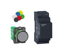 Schneider Electric Interrupteur électrique bouton-poussoir XB5RFB01 Noir 22 mm