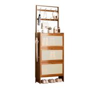 XBDLYQBD Armoire de Rangement à Chaussures Minces avec Rack de Manteau, Organisateur d'entrée de tiroir à Bascule
