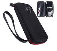 Xberstar Étui pour calculatrices graphiques Texas Instruments TI-84 TI-83 Plus CE et plus encore - Sac de transport rigide en EVA résistant aux chocs (noir avec fermeture éclair rouge)