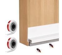 Xbessc 2 Pièces Bas de Porte Isolant Auto Adhésif Isolant Porte100×3cm | Joint Brosse Isolation Porte d'Entrée Peut être Coupé à la Taille pour Isolation Phonique Poussière Thermique Froid Insecte
