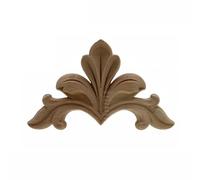 XBHGSY Bois Sculpté Décoratifs Appliques De Décoration En Bois Coin Sculpté Fleur Porte Accessoires De Meubles Décalcomanies Décoration De Maison En Bois 4 Pièces 12X12Cm