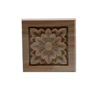 XBHGSY Décalque De Sculpture Applique Carrée En Bois Sculpté Décalcomanie D Angle Pour Meubles Décoration De Maison Vintage Porte D Armoire 2 Pièces 4Cm A
